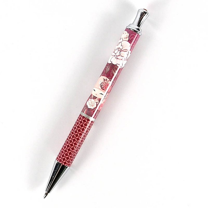 ボールペン ～さやかは清純で美しい【キミドールと祝福人形】 - 油性・ゲルインクボールペン - 金属 レッド
