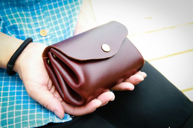 [Folding case] ZiBAG-013 / reddish brown (new color) - Wallets - Genuine Leather Brown