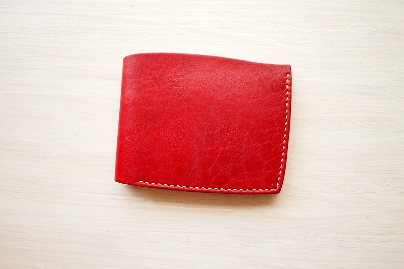 Hand Wallet Magenta A section - กระเป๋าสตางค์ - หนังแท้ สีแดง