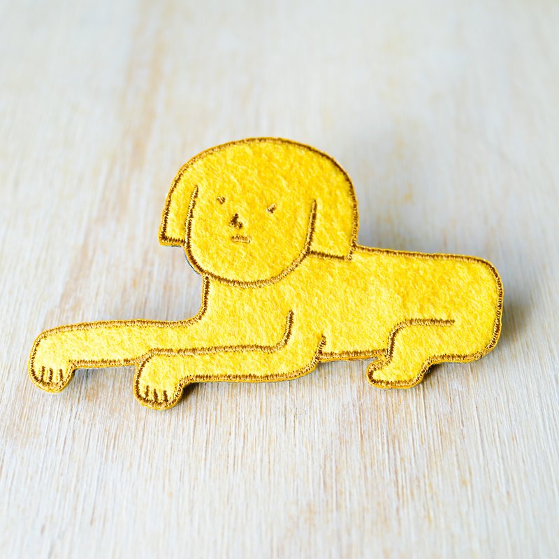Sphinx/ Embroidered Badge - เข็มกลัด - งานปัก สีเหลือง