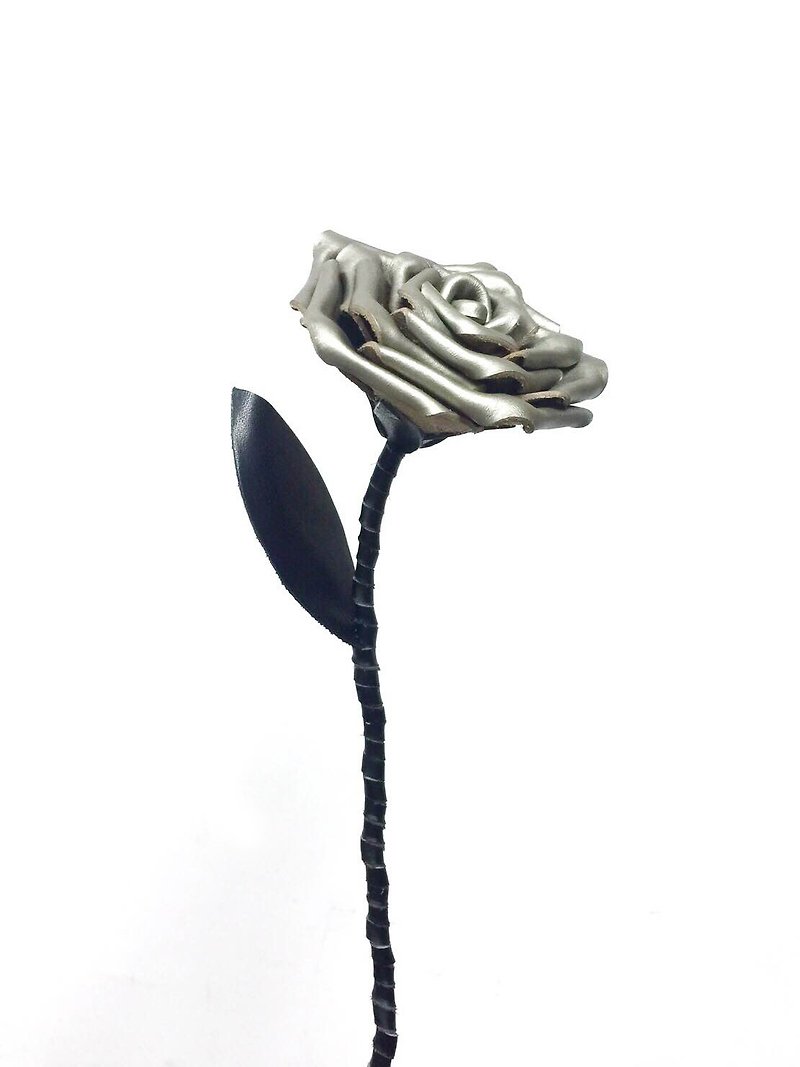 Leather Silver Rose - Other - Genuine Leather Multicolor
