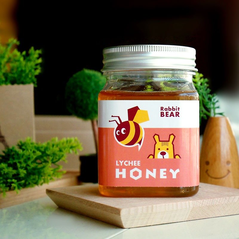 ★ Rabbit Bear ★ Litchi honey 280g - น้ำผึ้ง - อาหารสด สีส้ม