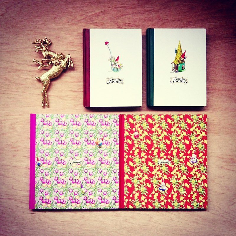 Christmas gift recommended The Genius Gnomes notebook group four into - Notebooks & Journals - Paper Red