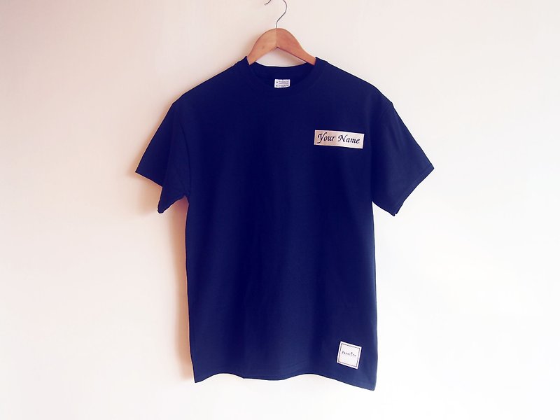 Paralife Black Embroidered Name T-shirt Men's Tailor-made Embroidered Personalized Name - Men's T-Shirts & Tops - Cotton & Hemp Black