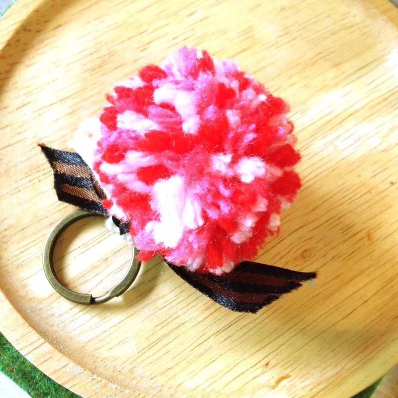 WaWu plus purchase of goods - Gifts hairball (colorful red) - ที่ห้อยกุญแจ - วัสดุอื่นๆ สีแดง