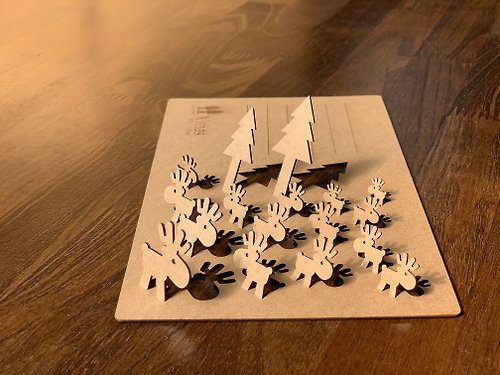 EYEDESIGN看見設計 聖誕立體卡片 樹光站鹿N8