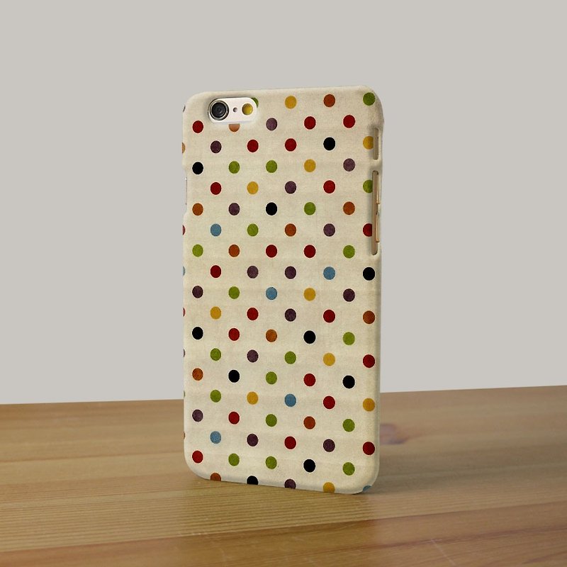 Polka dots pattern brown in color 82 3D Full Wrap Phone Case, available for  iPhone 7, iPhone 7 Plus, iPhone 6s, iPhone 6s Plus, iPhone 5/5s, iPhone 5c, iPhone 4/4s, Samsung Galaxy S7, S7 Edge, S6 Edge Plus, S6, S6 Edge, S5 S4 S3  Samsung Galaxy Note 5, No - Phone Cases - Plastic Khaki