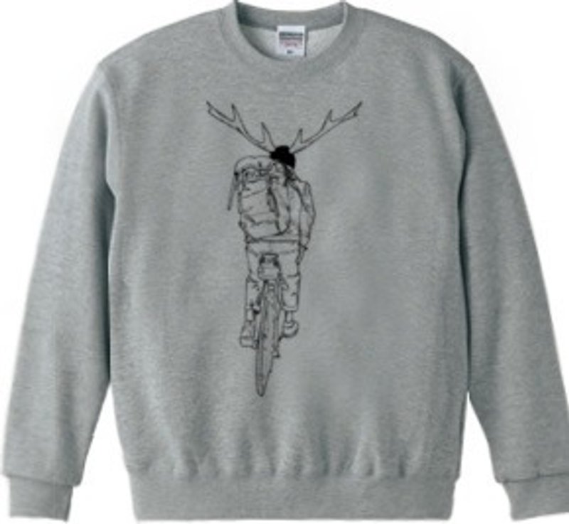 DEER RIDE (sweat10.0oz gray) - Men's T-Shirts & Tops - Other Materials Gray