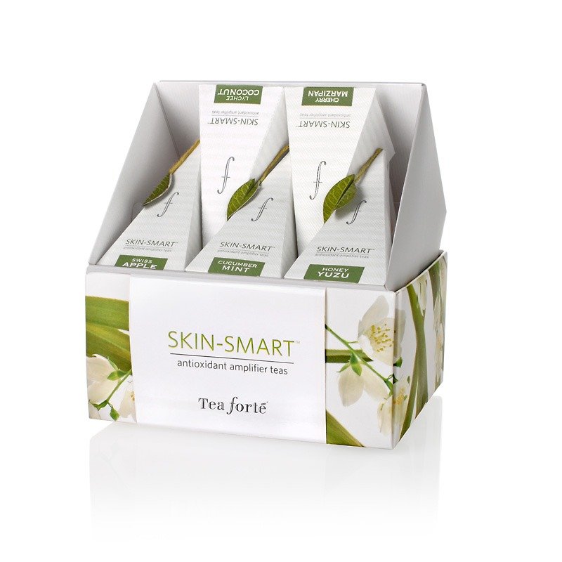 Tea Forte 10 into a silk pyramid tea bags - light muscle beauty SKIN-SMART ™ Petite Ribbon Box - Prepared Foods - Other Materials 