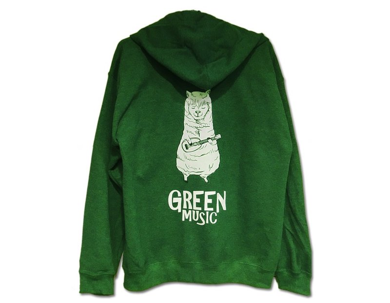 GLAD KING [grass green wool coat Ukulele Shop mud horse alpaca GREEN MUSIC] T brand creative tide - เสื้อโค้ทผู้ชาย - ผ้าฝ้าย/ผ้าลินิน สีเขียว