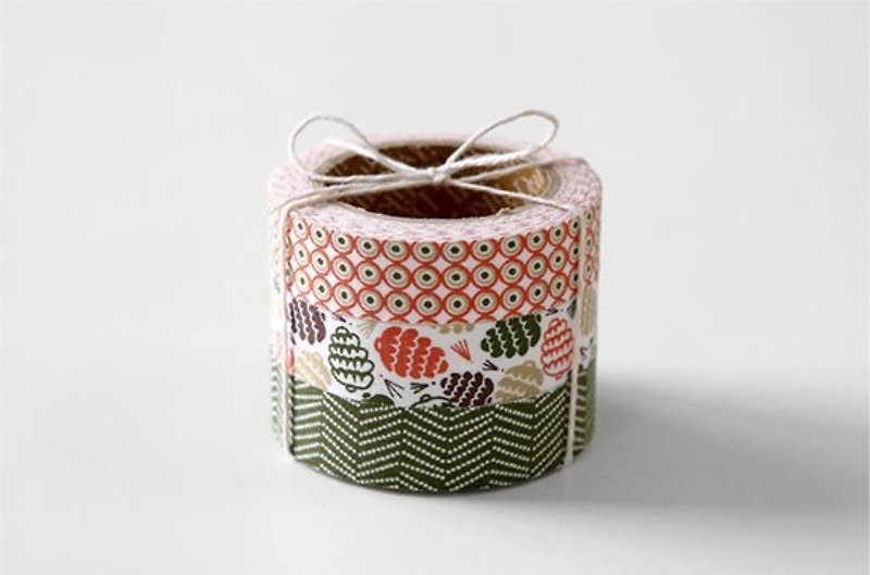 Dailylike fabric tape Scandinavian fabric tape (triple) 42-pine, E2D54180 - มาสกิ้งเทป - วัสดุอื่นๆ หลากหลายสี