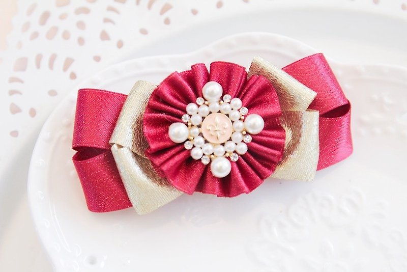 Gorgeous joy, full of extravagance French folder - Hair Accessories - Other Materials Red