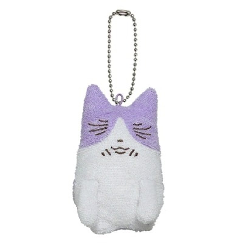 Kuruneko, Japanese Anime cat fluff stress relief mobile phone charm_Monsan - อื่นๆ - ผ้าฝ้าย/ผ้าลินิน สีม่วง