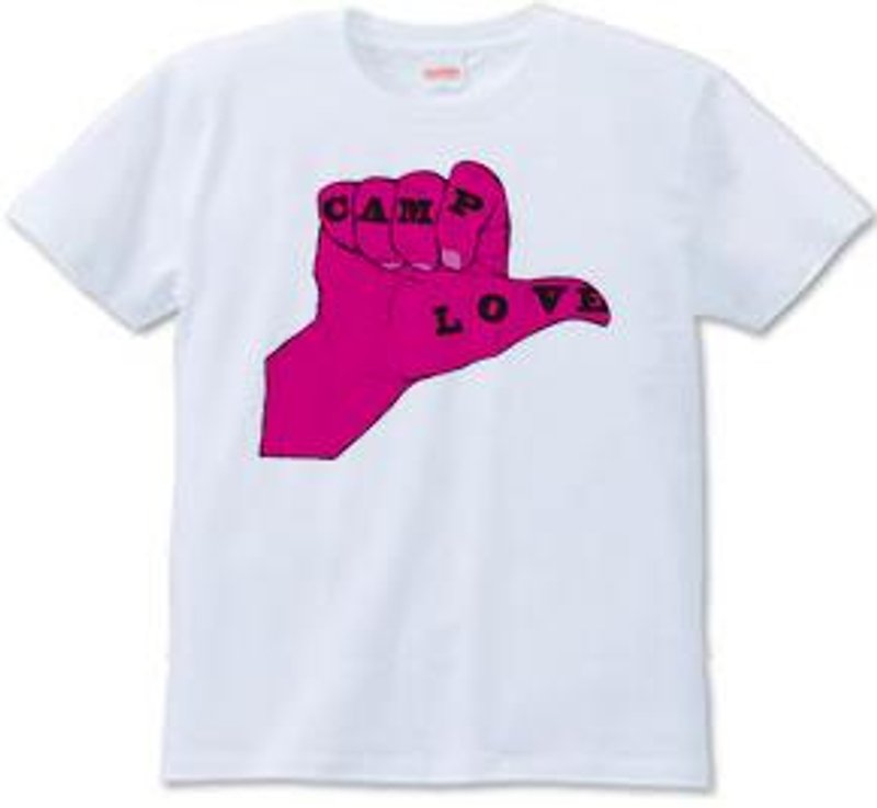 CAMP LOVE c（T-shirt  6.2oz） - 男 T 恤 - 其他材質 白色