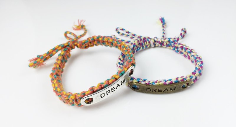 DREAM braid series (Valentine's Day Collection) - a set of two - Bracelets - Other Materials Multicolor