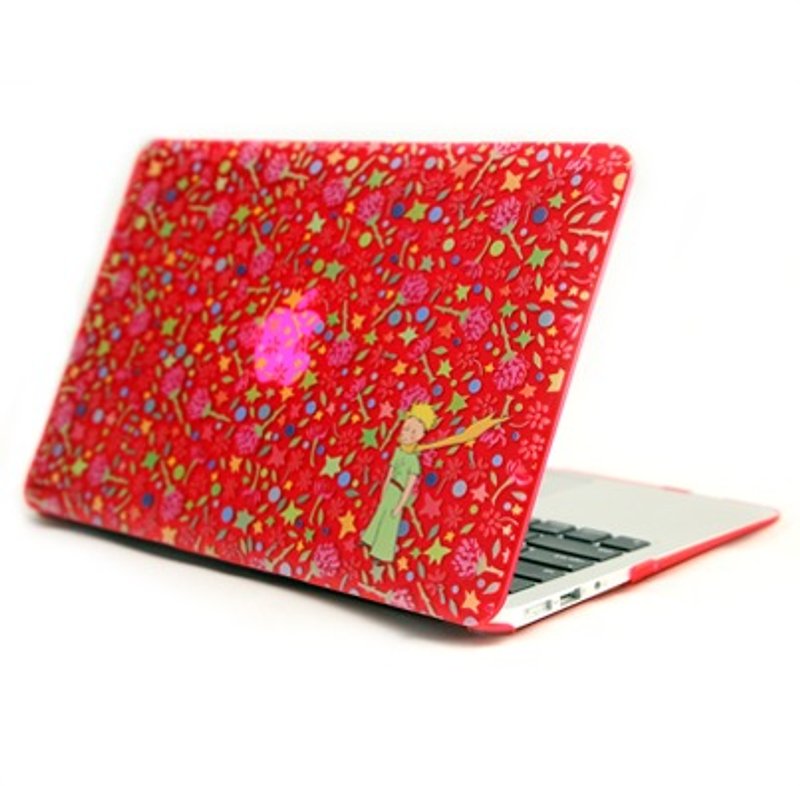 小王子授權系列-花花世界的呢喃《 Macbook  12吋/Air 11吋 專用 》水晶殼 - 平板/電腦保護殼 - 塑膠 紅色