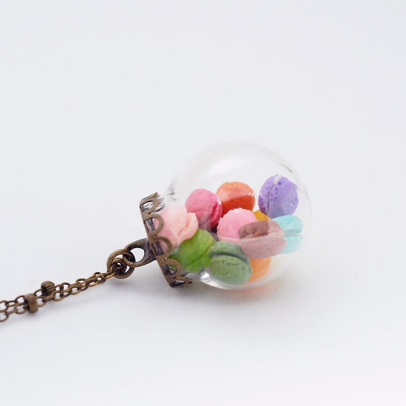 OMYWAY Hand Made Glass Globe Necklace - Chokers - Paper White