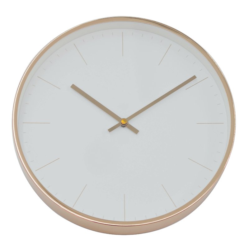 Classic-Rose Line Wall Clock (Metal) - นาฬิกา - โลหะ ขาว