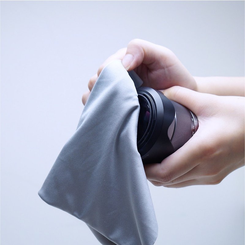 【L Size】Onor Super Cleaning Cloth-【for 2】 SLR camera lens/Nikon/Ricoh/SONY/GF - กล้อง - วัสดุอื่นๆ สีเทา