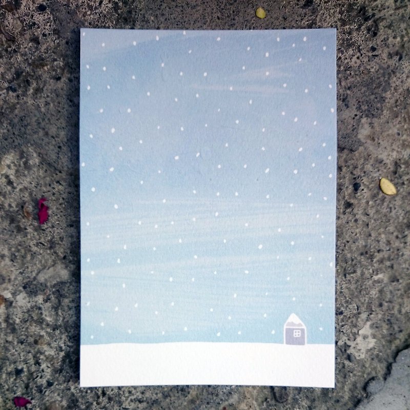 Postcard-That snow, in that winter day - Cards & Postcards - Paper Blue