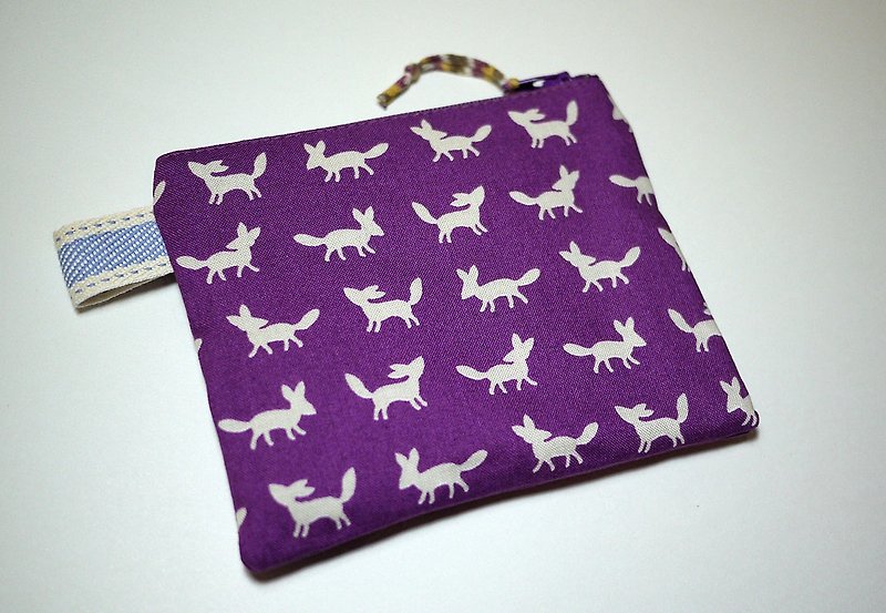 forêt- small fox-purpose packet - Coin Purses - Other Materials Purple