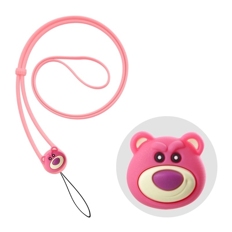 Charm Lanyard stretch neck lanyard - bear hug brother [Toy Story] - ID & Badge Holders - Silicone Pink