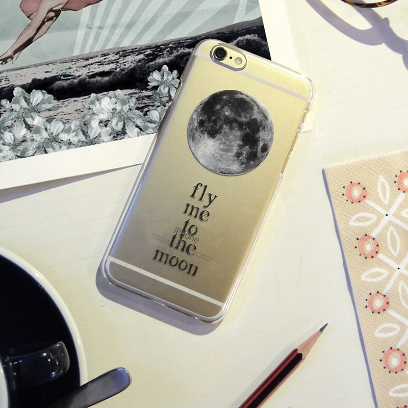 Fly Me to the Moon Print Soft / Hard Case for iPhone X,  iPhone 8,  iPhone 8 Plus,  iPhone 7 case, iPhone 7 Plus case, iPhone 6/6S, iPhone 6/6S Plus, Samsung Galaxy Note 7 case, Note 5 case, S7 Edge case, S7 case - Phone Cases - Plastic Transparent