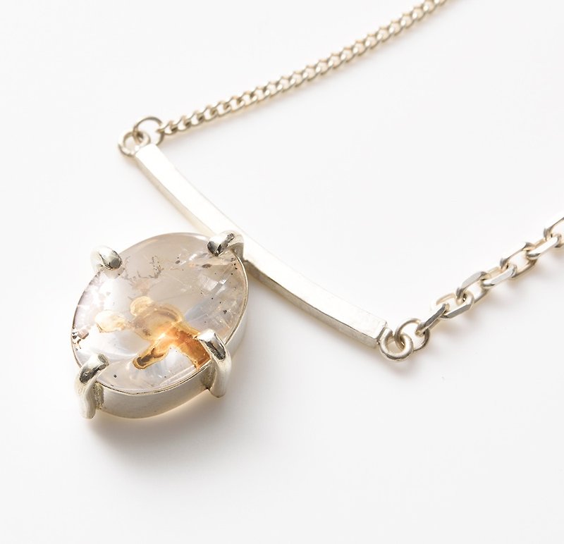 CN22 (dendritic quartz) - Necklaces - Other Metals Silver