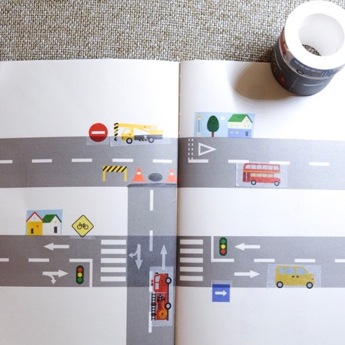 Road series masking tape : road - Shop Baby island Washi Tape - Pinkoi