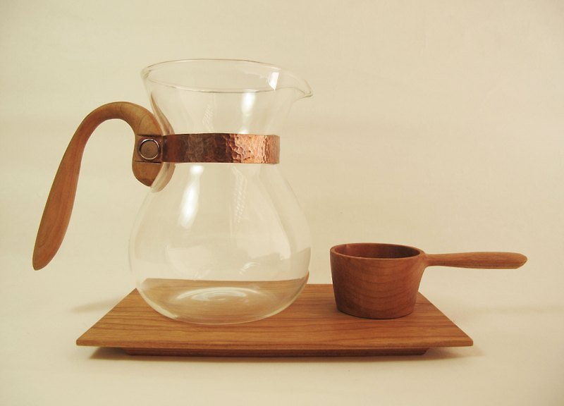 「露‧La Rosee」木質手感咖啡壺組-經典收藏版-櫻桃木組--預購款 - 廚具 - 其他材質 金色