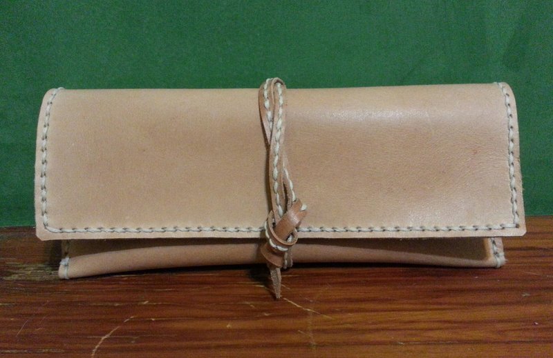 Leather pencil case / primary vegetable tanned leather pencil cases - Pencil Cases - Genuine Leather 