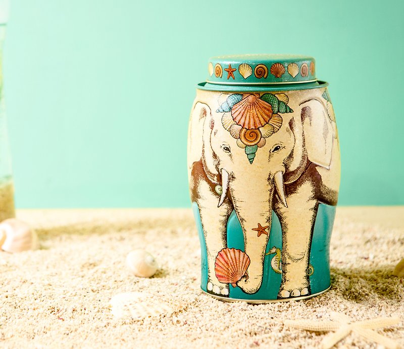 【Out of Print】Summer Beach Elephant Tea Pot (Kenya Earth Tea/20 Original Leaf Triangle Stereo Tea Bags) - Tea - Fresh Ingredients Blue