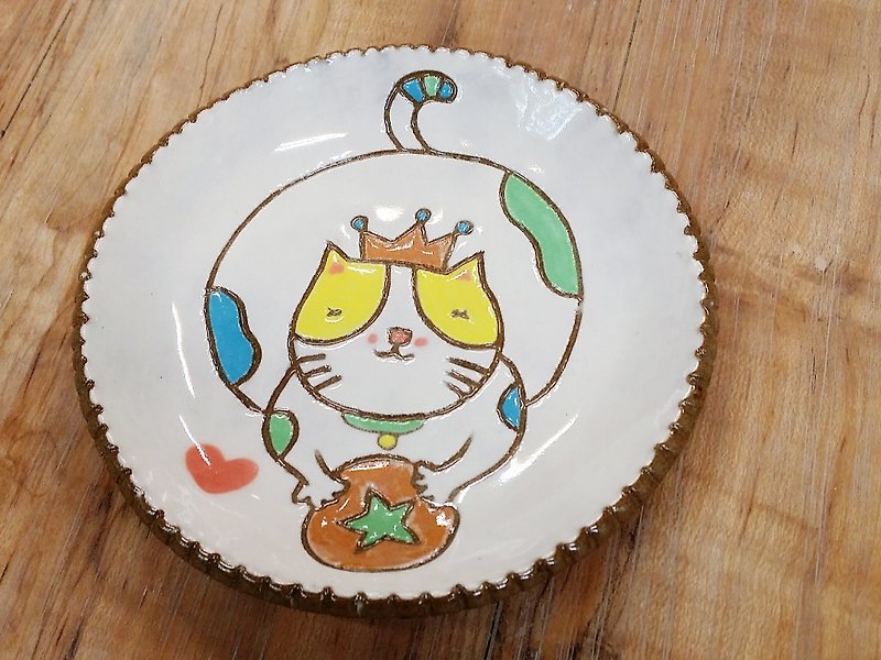 貓咪小王子─來玩球吧!!✖造型盤 - 花瓶/陶器 - 其他材質 