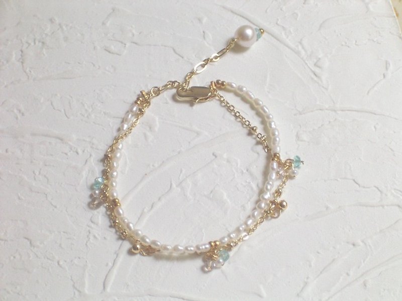 Natural pearl bilayer Stone Bracelet - Bracelets - Other Materials White
