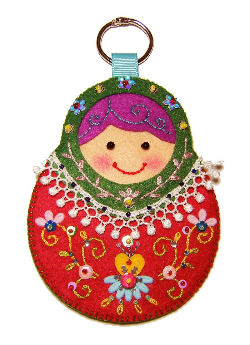 Russian Doll Card Set #022 - ที่ใส่บัตรคล้องคอ - วัสดุอื่นๆ สีเขียว