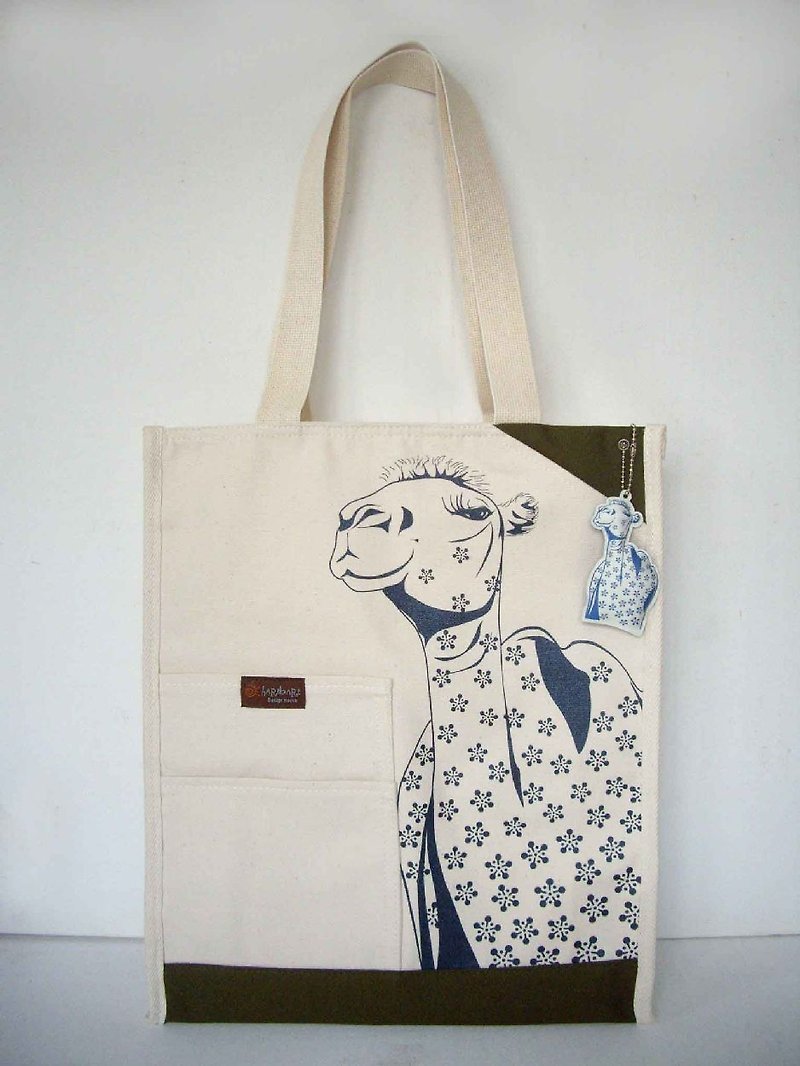 動物系列提袋(駱駝) - Messenger Bags & Sling Bags - Other Materials White