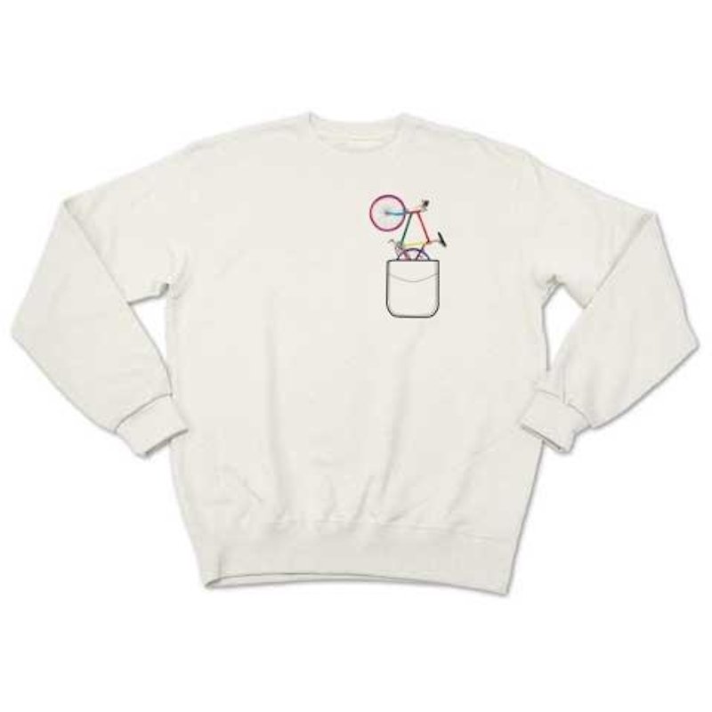 pocket bike (sweat white) - เสื้อผู้หญิง - วัสดุอื่นๆ 