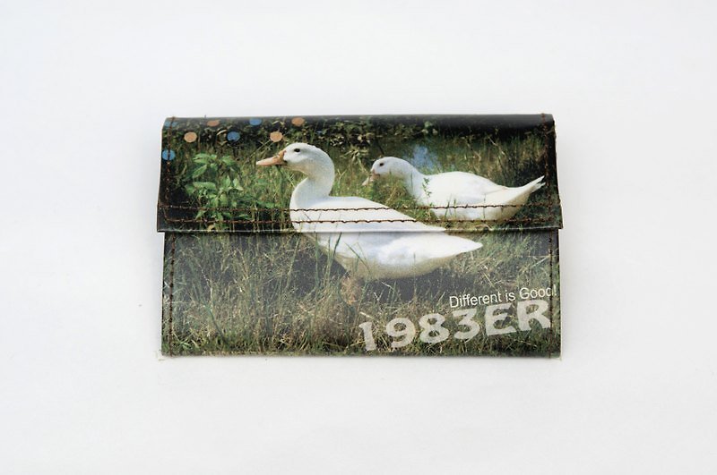 1983ER紙包-黃嘴鴨 - กระเป๋าสตางค์ - กระดาษ สีเขียว