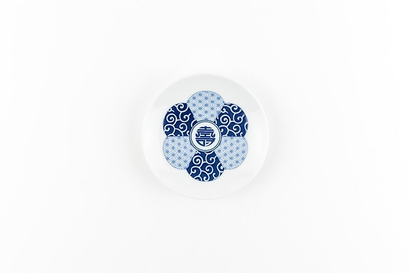 木原生活パターン/豆皿 - 小皿 - 磁器 ブルー