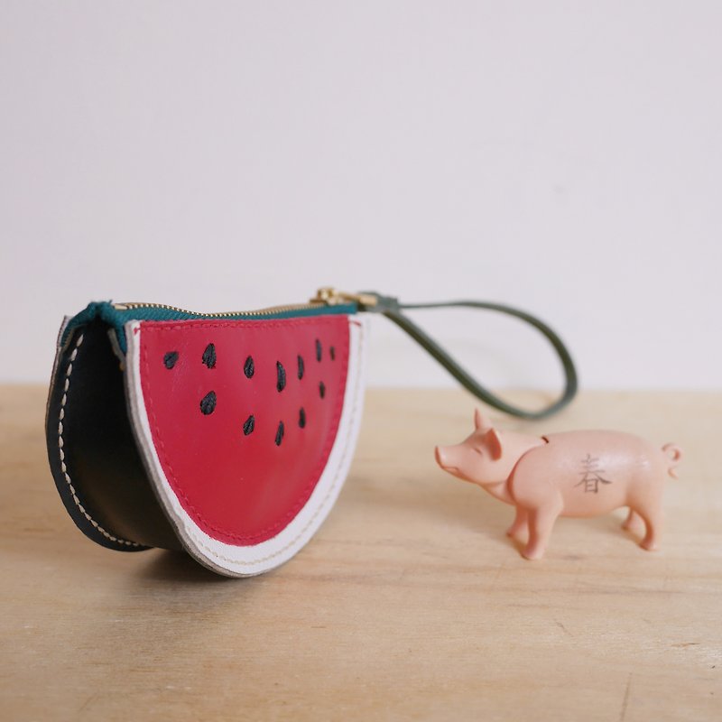 Summer watermelon coin purse - กระเป๋าคลัทช์ - หนังแท้ หลากหลายสี