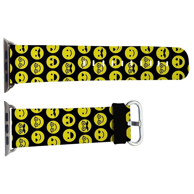 黃色ICON款蘋果手錶真皮錶帶 Apple Watch 專用真皮錶帶(WB06) - 錶帶 - 真皮 
