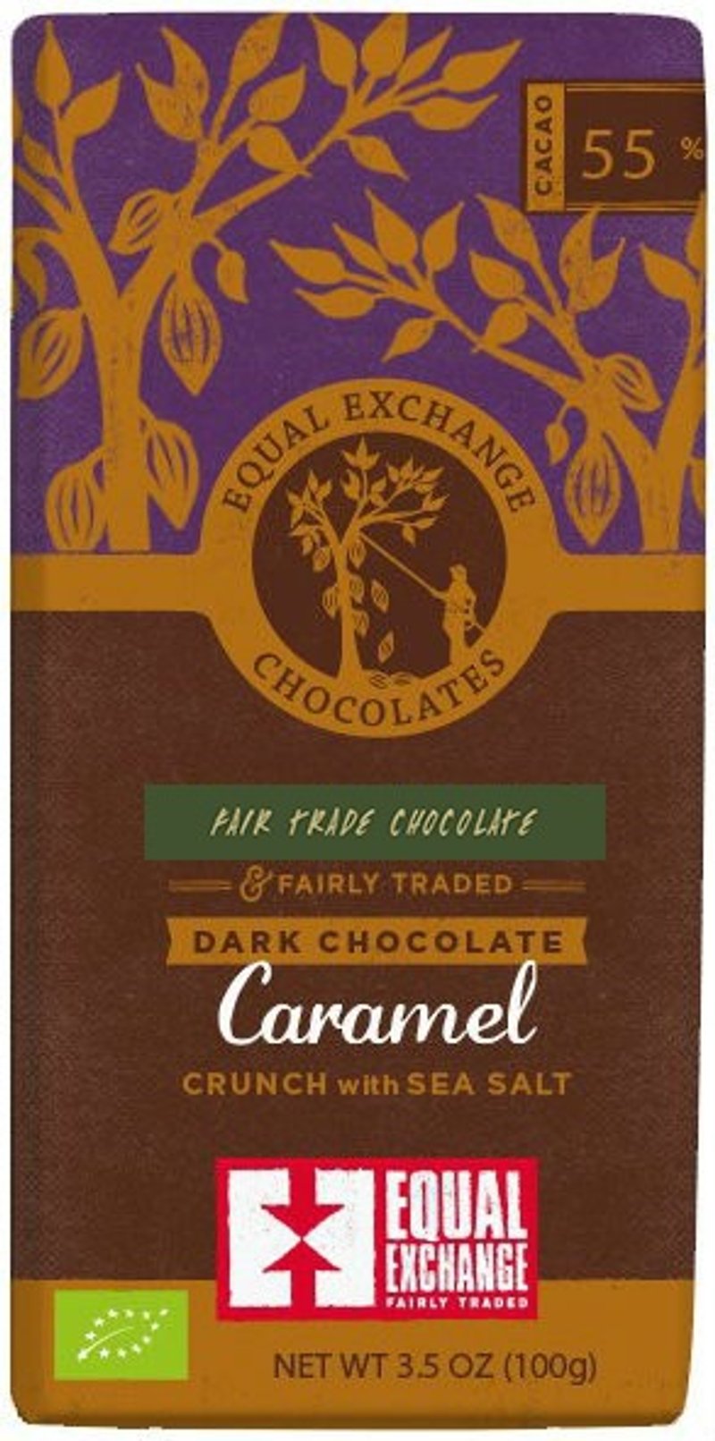 Equal Exchange_焦糖海鹽黑巧克力 - 巧克力 - 新鮮食材 咖啡色