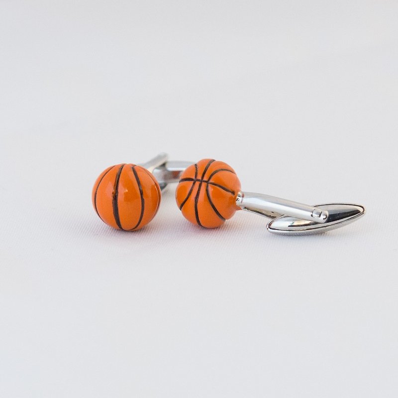 Three-dimensional basketball cufflinks Basketball Cuffinks - Cuff Links - Other Metals 