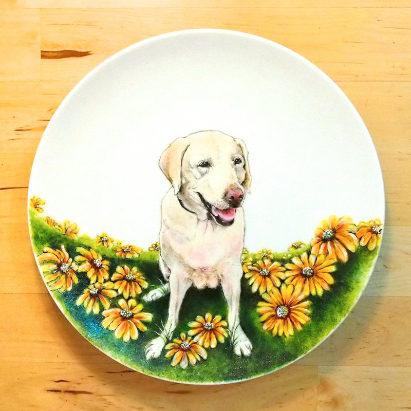 Wall decorative plate / 8-inch plate series - Daisy Love Lara - Small Plates & Saucers - Porcelain 