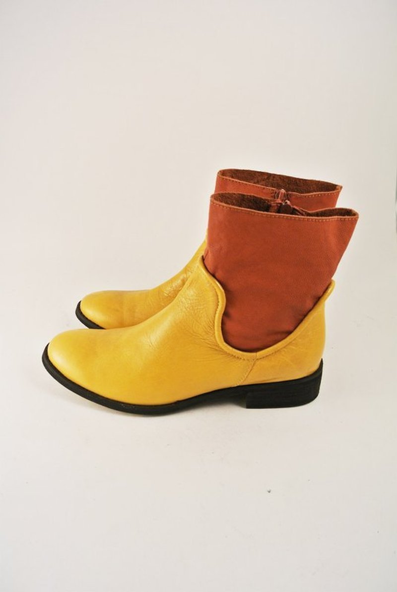 助曬油忘了帶。兩色側拉鍊尖頭短靴。 - Women's Casual Shoes - Genuine Leather 