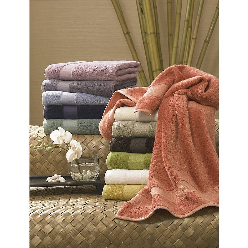 ผ้าฝ้าย/ผ้าลินิน ผ้าขนหนู สีน้ำเงิน - BAMBOO Bamboo Cotton Bath Towel Plug Towel Towel-Three-piece Set