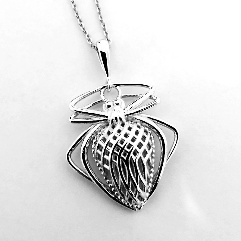 Silver 925 Spider Pendant - Necklaces - Sterling Silver Silver