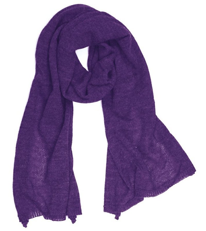 地球樹fair trade&Eco-「羊駝毛系列」-羊駝毛圍巾(紫色) - 絲巾 - 其他材質 