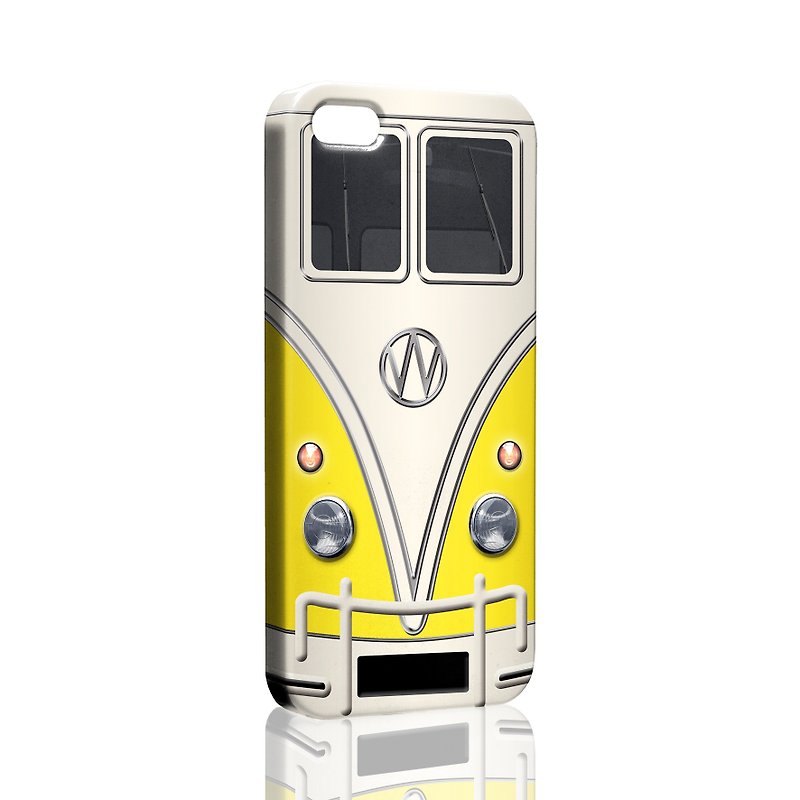 Nostalgic VAN Yellow iPhone X 8 7 6s Plus 5s Samsung S7 S8 S9 Mobile Shell - Phone Cases - Plastic Yellow