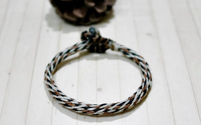 Thai Prime paragraph wax line silk leopard * * // // colors can be chosen - Bracelets - Wax Brown